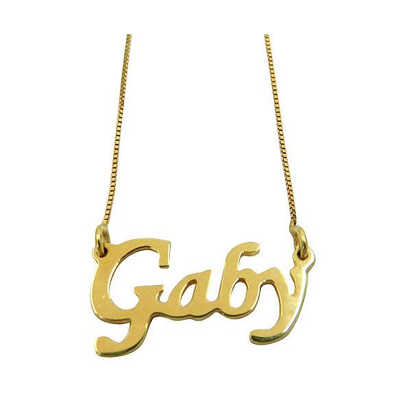 Gargantilha em Ouro 18K 750 com Nome personalizado 2.0g