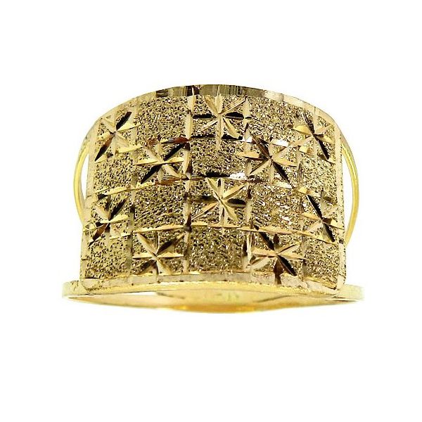 Anel Diamantado e Fosco em Ouro 18K 