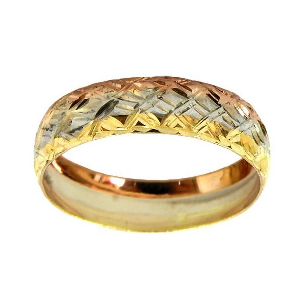 Anel de Ouro 18K 3 Tons