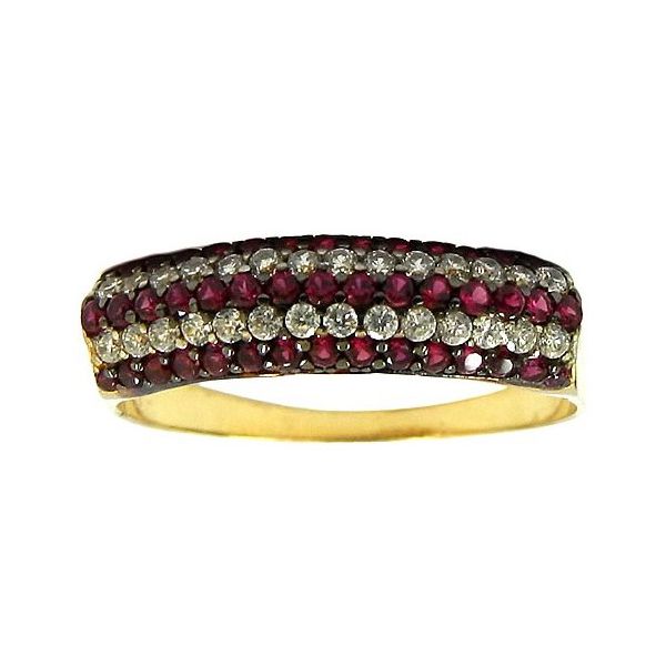 Belíssimo Anel Ouro 18K com Zircônias
