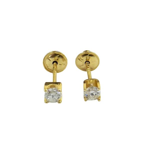 Brinco Cartier Baby em Ouro 18K com Brilhantes 