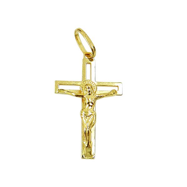 Cruz com Cristo em Ouro 18K Vazado