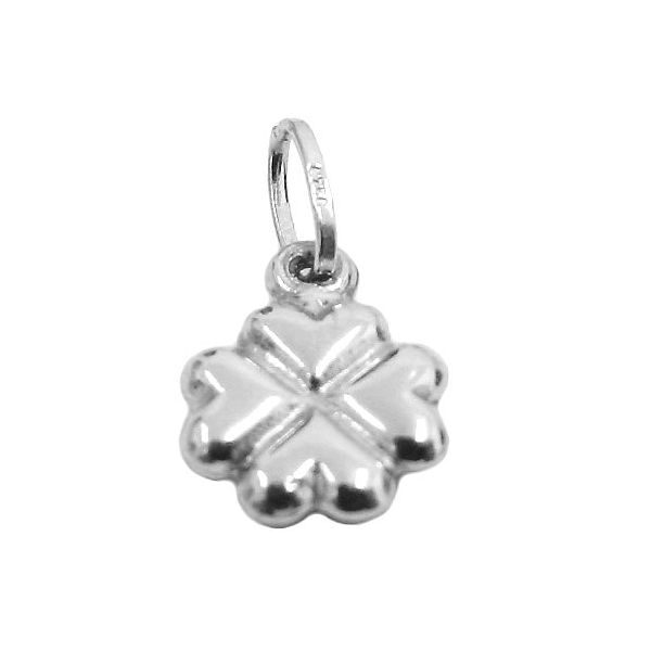Trevo de quatro folhas em Ouro Branco 18K