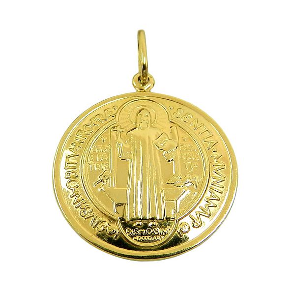 Medalha de São Bento em Ouro 18K GG