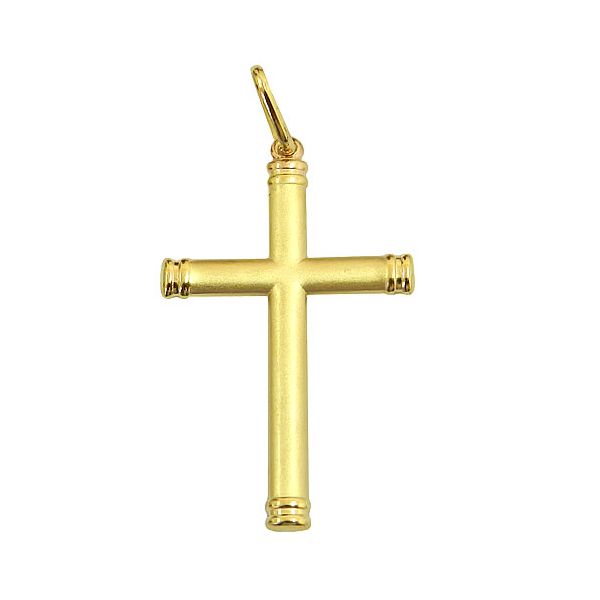 Pingente Cruz sem Jesus Cristo em Ouro 18K 750 