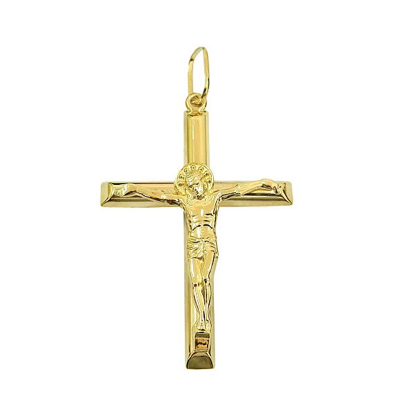Crucifixo com Cristo em Ouro 18K Grande