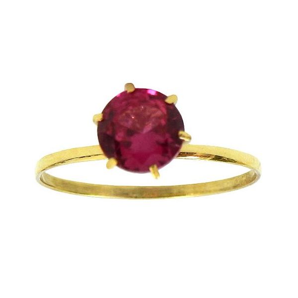 Anel Solitário em Ouro 18K com Zircônia