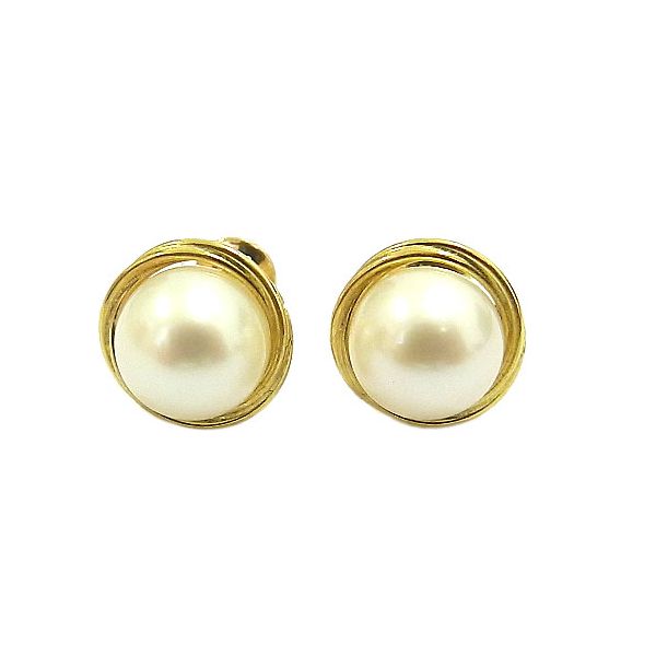 Brinco de Pérola 8mm Ouro 18K