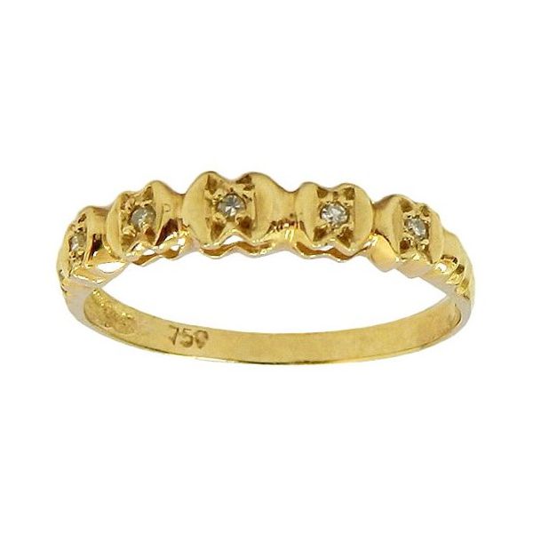Lindo Anel Aparador de Ouro 18K com Brilhantes
