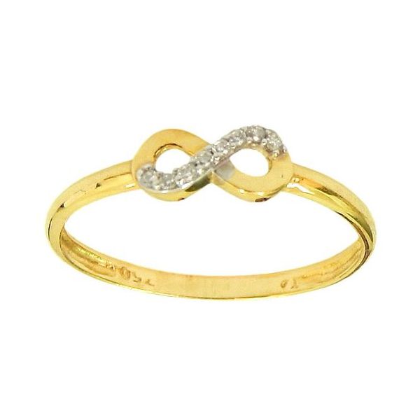 Anel de Falange Infinito em Ouro 18K com Brilhantes