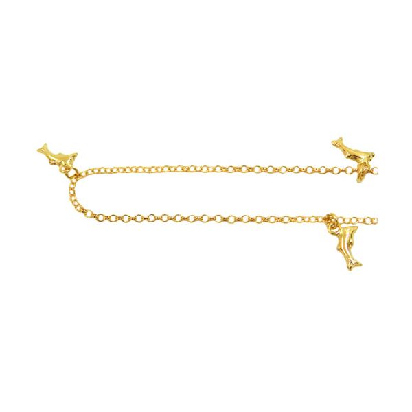 Tornozeleira de Golfinho Ouro 18K