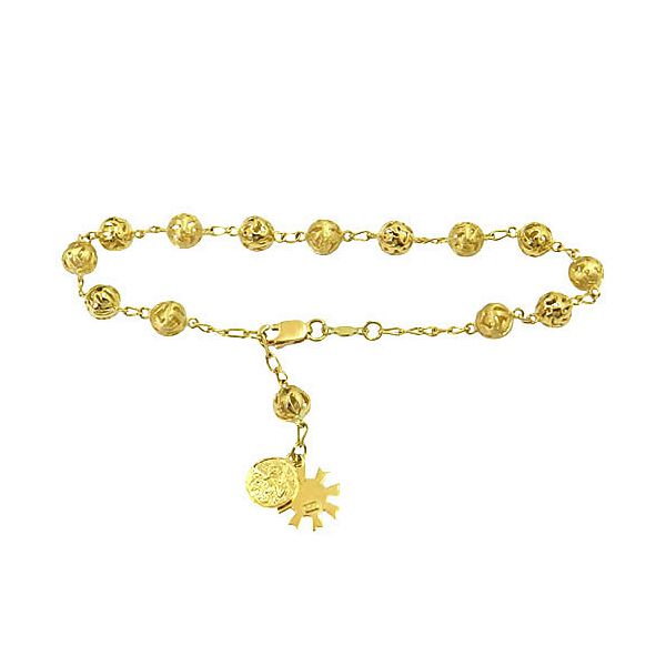 Pulseira de Ouro 18K Nossa Senhora Desatadora dos Nós