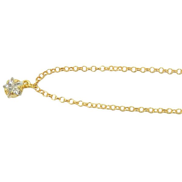 Tornozeleira de Estrala em Ouro 18K com Zircônia