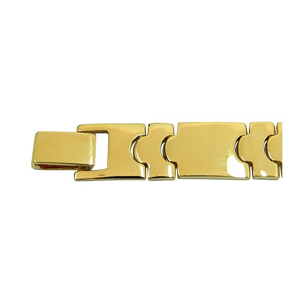 Pulseira Italiana Masculina de Ouro 18K Polida