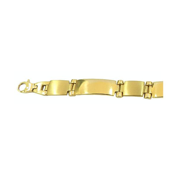 Pulseira Masculina de Ouro 18K 21cm