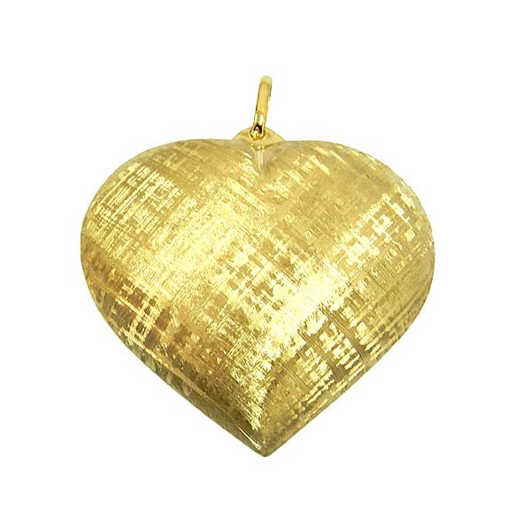Pingente Dupla face coração em Ouro 18K Diamantado