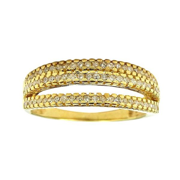 Anel Feminino em Ouro 18K cravejado com 77 Brilhantes 