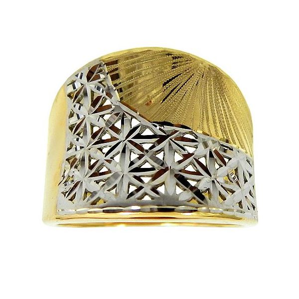 Anel em Ouro 18K Max Largo Riscado com 17.0mm