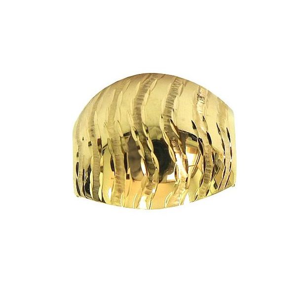 Anel Feminino Largo de Ouro 18K 