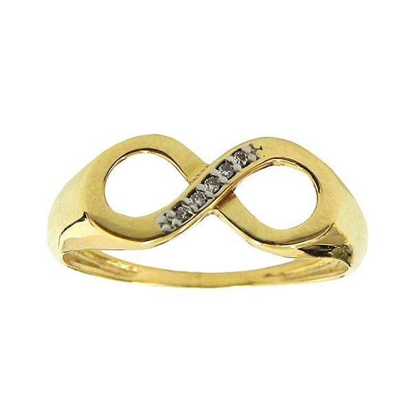Anel Infinito Amor Eterno em Ouro 18K com Zircônias