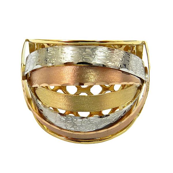 Anel Feminino de Ouro 18K 0750 Design Italiano