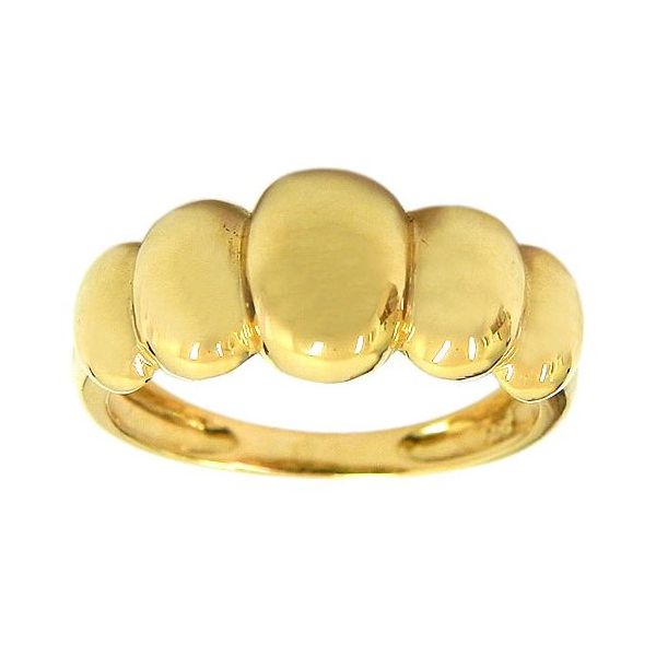 Anel Feminino em Ouro 18K Degraus Polido 4.3g 