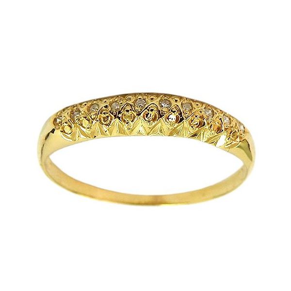 Anel de Ouro 18K com 10 Brilhantes