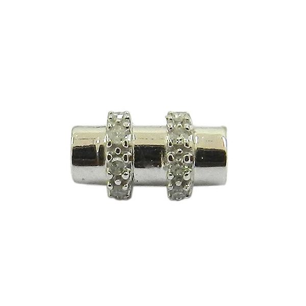 Separador de Pingente em Ouro Branco 18K com 16 Brilhantes