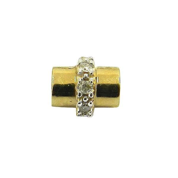 Pingente separador em Ouro 18K cravejado com 8 Brilhantes