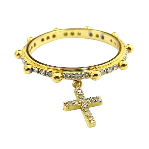 Anel de Terço em Ouro 18K com 41 Diamantes