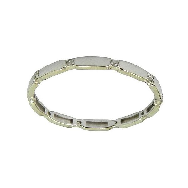 Anel Aparador de Ouro Branco 18K com 10 Brilhantes