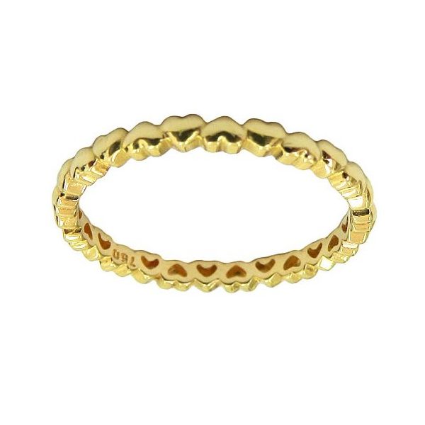 Aparador de Aliança em Ouro 18K modelo Coração