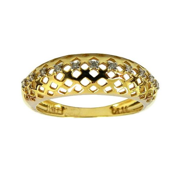Anel Design Italiano em Ouro 18K com 11 Brilhantes