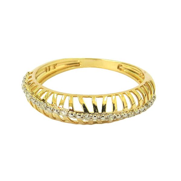 Anel de Ouro 18K com Brilhantes Preço