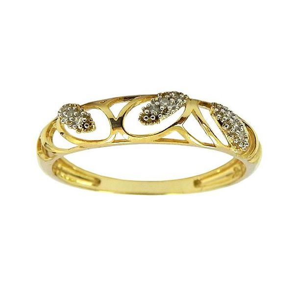 Anel Feminino de Ouro 18K com Diamantes