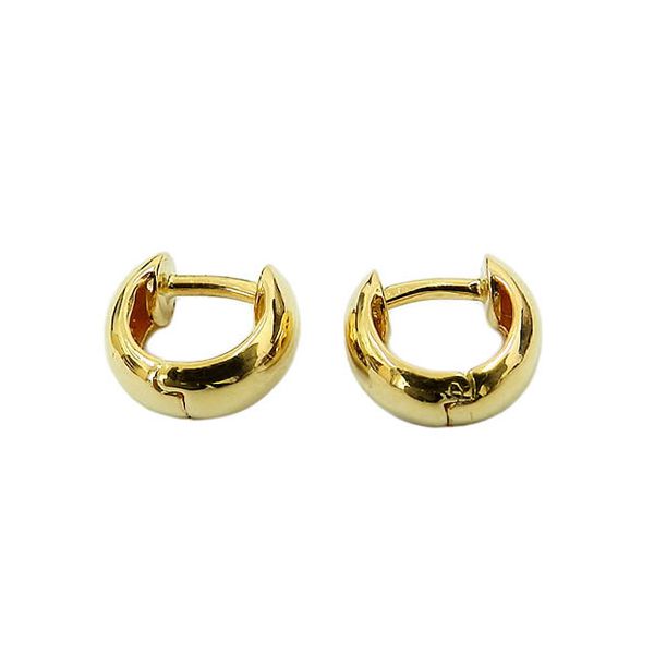 Argolinha Click Redonda em Ouro 18K Polida 