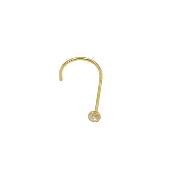 Piercing de Nariz em Ouro 18K com Brilhante