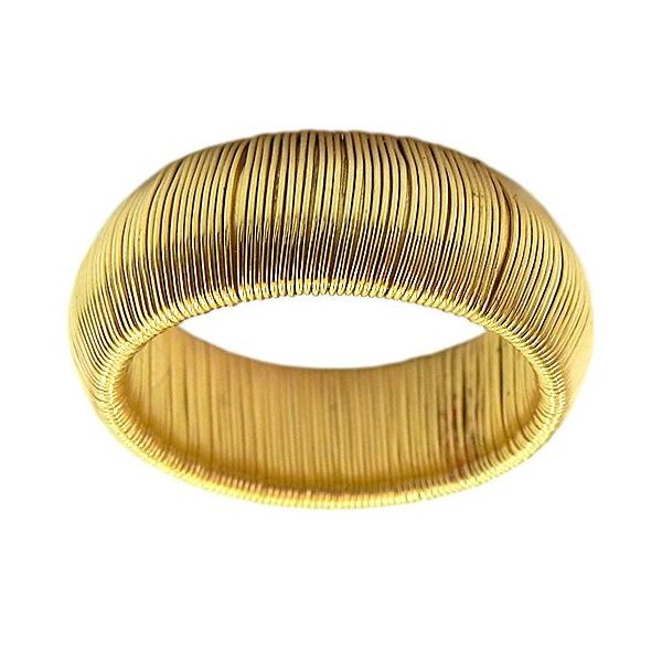 Anel em Ouro 18K com Fio de Ouro Moderno 8.0mm