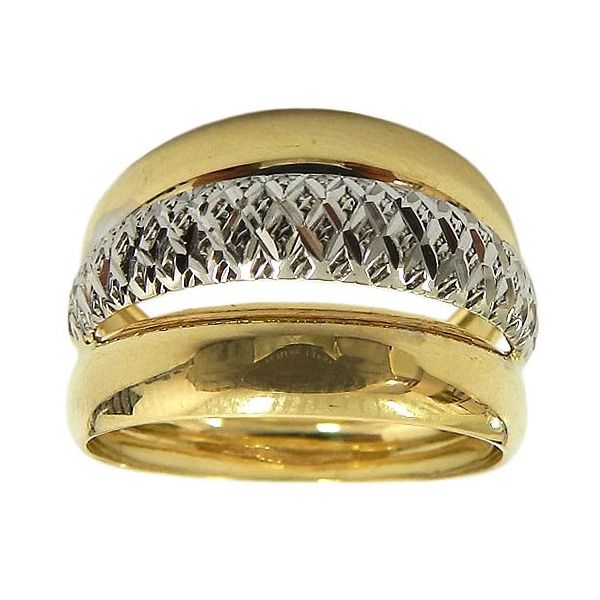 Anel Três Aros em Ouro Branco e Ouro Amarelo