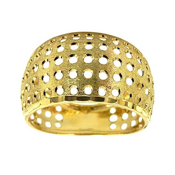 Anel Feminino em Ouro 18K Polido e Fosco