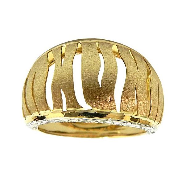 Anel Boleado de Ouro 18K
