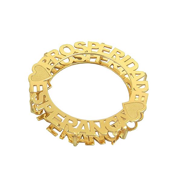Mandala Dupla Face Prosperidade e Esperança Ouro 18K