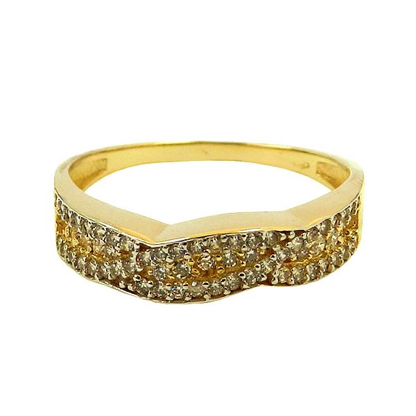Magnífico Anel em ouro 18K cravejado com Zirconia