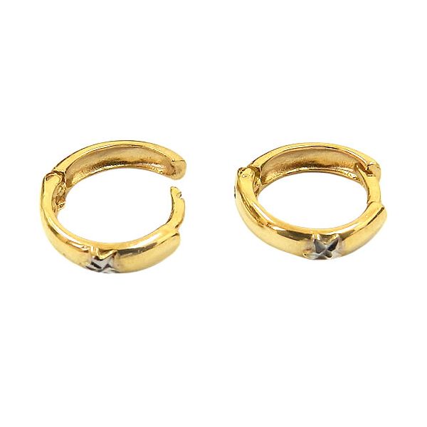 Argolinha Redonda de Ouro 18K com Estrela 