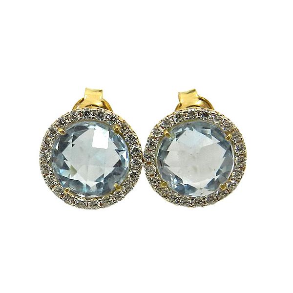 Brinco Redondo de Ouro 18K com Zircônia