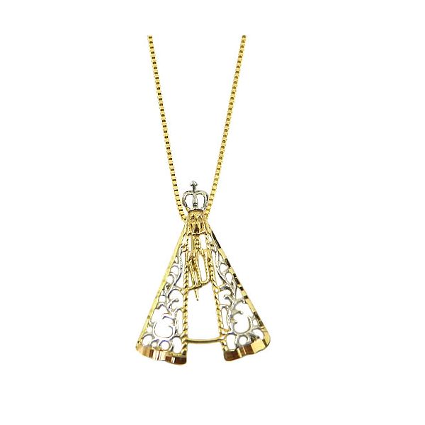 Gargantilha Nossa Senhora Aparecida em Ouro 18K
