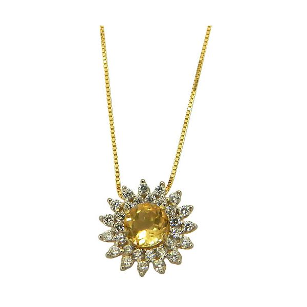 Colar de Ouro 18K com Pedras de Zircônia