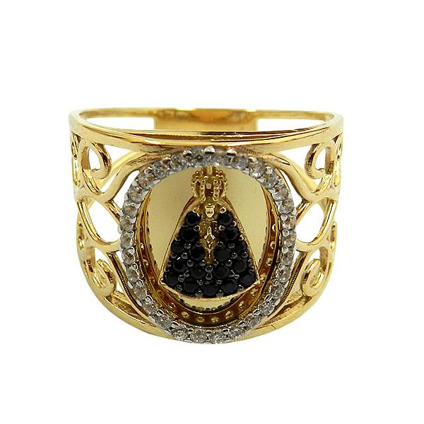 Anel de Ouro Feminino Nossa Senhora Aparecida 