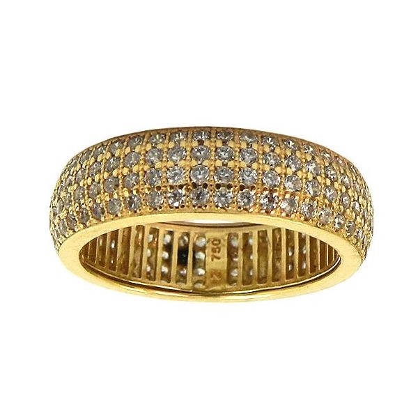Anel em Ouro 18K Cravejada com Zircônias 6.2mm