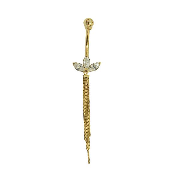 Piercing de Ouro 18k com Zircônia 1,5g 55.5x10.9mm